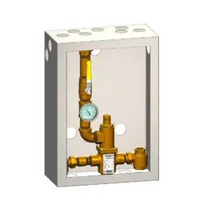 66125 Piped Thermometer Ball Valve Union Cabinet