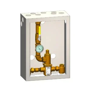 6650 Piped Thermometer Ball Valve Union Cabinet
