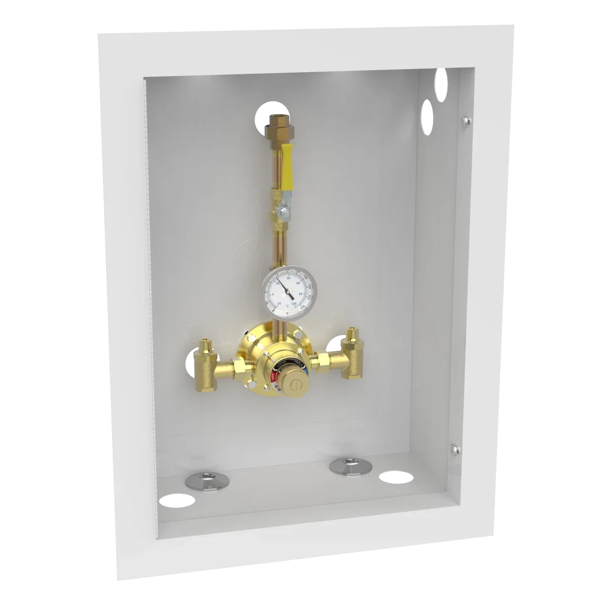 6110 Piped Thermometer Ball Valve Union Cabinet - Image 2