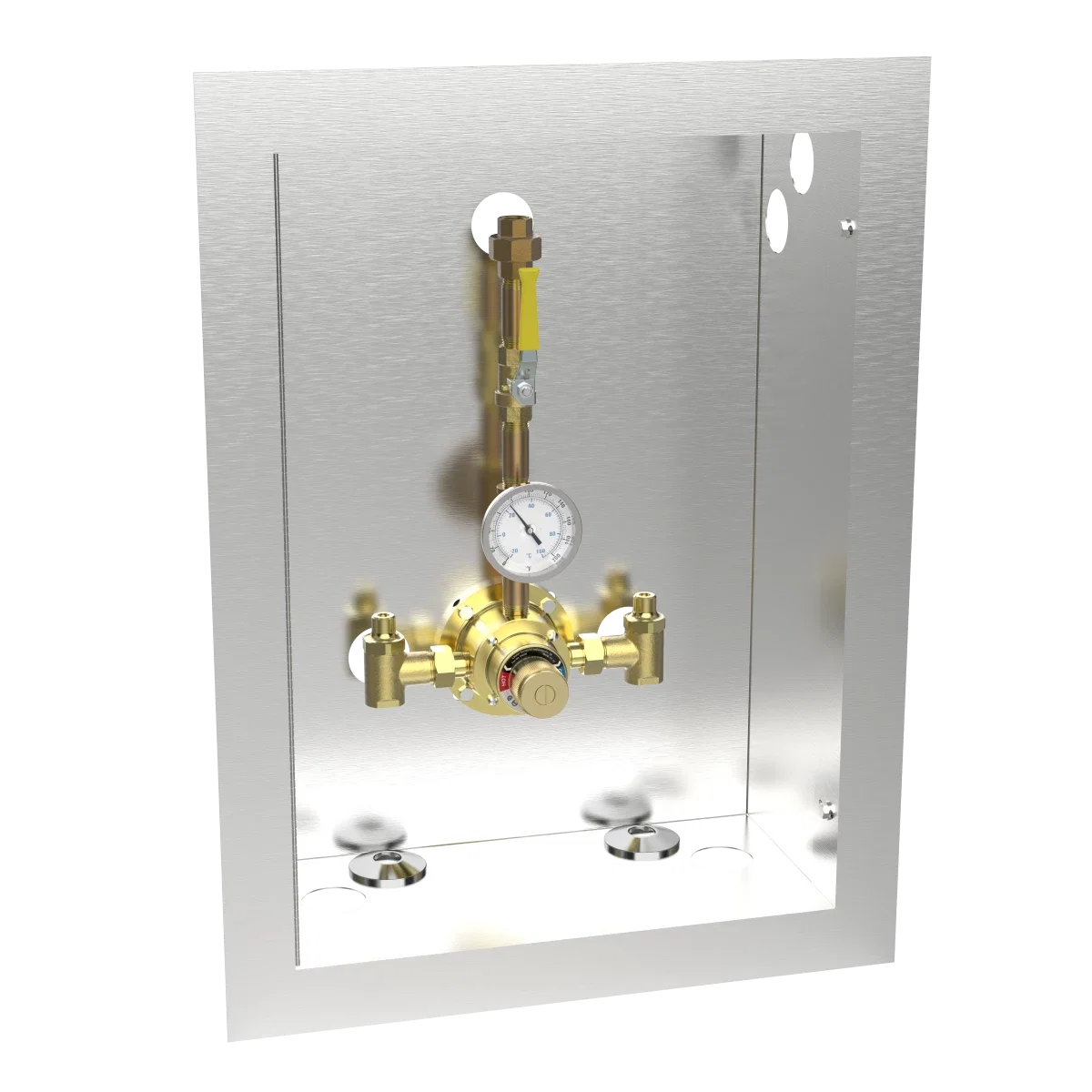6115 Piped Thermometer Ball Valve Union Cabinet - Image 2