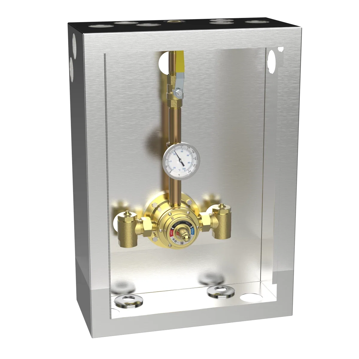 6125 Piped Thermometer Ball Valve Union Cabinet - Image 3