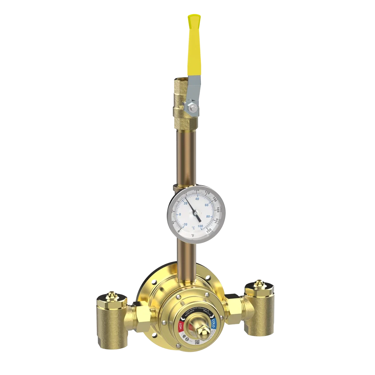 6125 Piped Thermometer Ball Valve