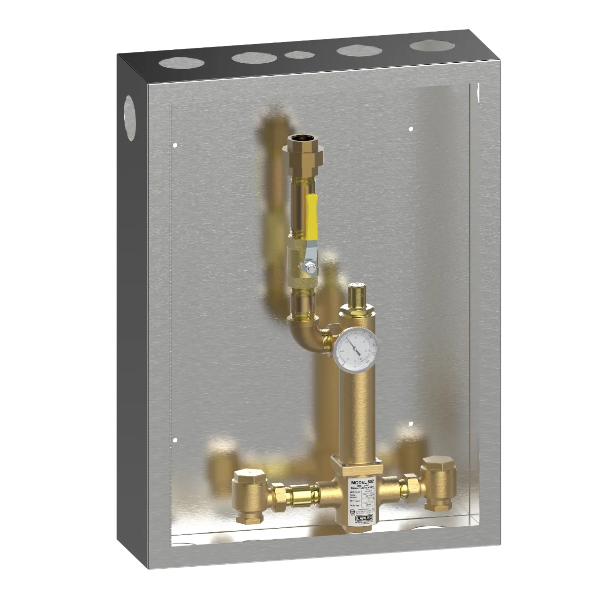 piped thermometer ball valve